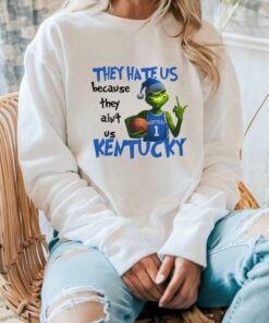 They Hete Us Bacause They Ain_t Us Kentucky Grinch Basketball Christmas shirt