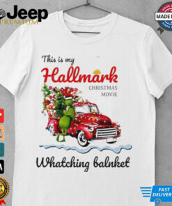This is my hallmark Christmas movie watching balnket Grinch shirt