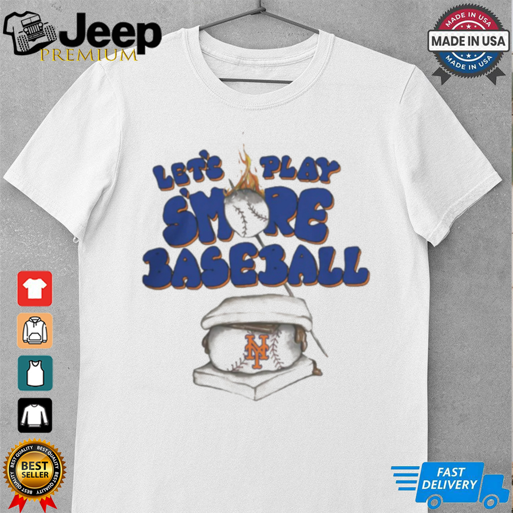 Tiny Turnip Baseball New York Mets Let_s Play S_Mores Shirt Tiny Turnip Baseball New York Mets Let_s Play S_Mores Shirt
