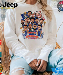 USA Team basketball 2024 caricature shirt USA Team basketball 2024 caricature shirt