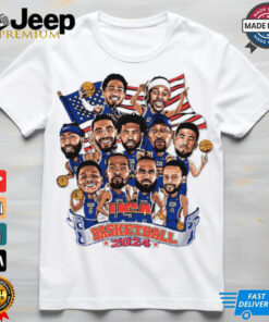 USA Team basketball 2024 caricature shirt