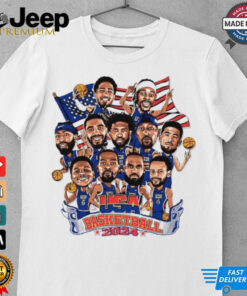 USA Team basketball 2024 caricature shirt 3