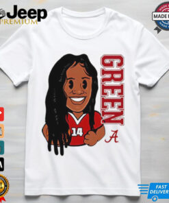 Zaay Green Alabama Crimson Tide cartoon shirt