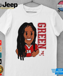 Zaay Green Alabama Crimson Tide cartoon shirt 2 Zaay Green Alabama Crimson Tide cartoon shirt 3
