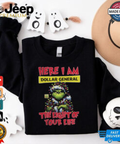 Santa Grinch Here I Am Dollar General The Light Of Your Life Christmas Light Shirt