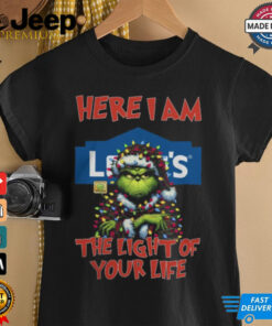Santa Grinch Here I Am Lowe’s The Light Of Your Life Christmas Light Shirt