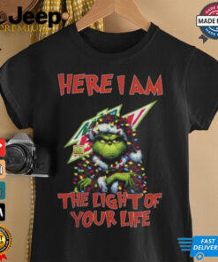Santa Grinch Here I Am Mountain Dew The Light Of Your Life Christmas Light Shirt