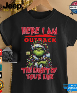 Santa Grinch Here I Am Outback Steakhouse The Light Of Your Life Christmas Light Shirt