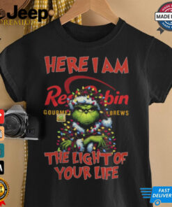 Santa Grinch Here I Am Red Robin The Light Of Your Life Christmas Light Shirt