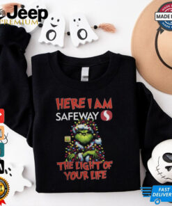 Santa Grinch Here I Am Safeway The Light Of Your Life Christmas Light Shirt