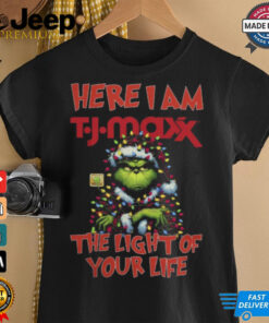 Santa Grinch Here I Am T.J. Maxx The Light Of Your Life Christmas Light Shirt
