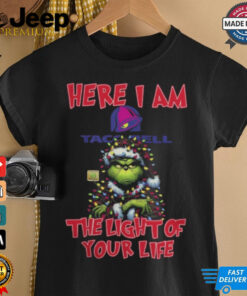Santa Grinch Here I Am Taco Bell The Light Of Your Life Christmas Light Shirt