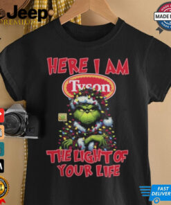 Santa Grinch Here I Am Tyson The Light Of Your Life Christmas Light Shirt