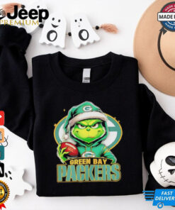 Santa Grinch hug ball Green Bay Packers Christmas shirt