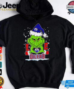 Santa Grinch love Edmonton Oilers shirt