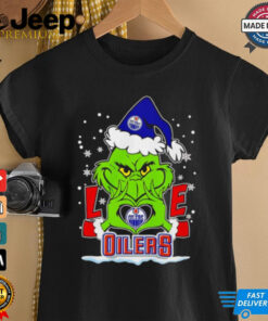 Santa Grinch love Edmonton Oilers shirt