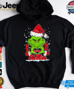 Santa Grinch love Ole Miss Rebels shirt