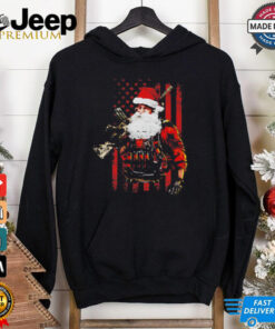 Santa veteran American flag Christmas shirt