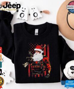 Santa veteran American flag Christmas shirt