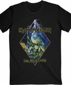 Iron Maiden Unisex T-Shirt Live After Death Diamond