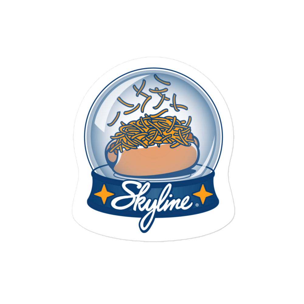 Skyline Chili Cheese Coney Snow Globe Sticker Skyline Chili Cheese Coney Snow Globe Sticker