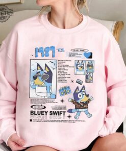 Bluey 1989 Ts Eras Tour Shirt Bluey Family Shirt Bluey Cartoon Shirt Bluey Birthday Party Shirt Bluey Heeler Shirt Eras Tour Unique