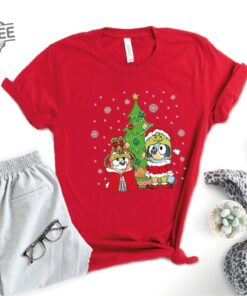 Bluey Christmas Shirt Christmas Bluey Tshirt Xmas Bluey Shirt Design X Mas Tshirt Merry Christmas Gift Tshirt Casual Everyday Tshirt Unique