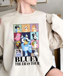 Bluey Eras Tour Sweatshirt Bluey Family Hoodie Bluey Cartoon Shirt Bluey Birthday Party T Shirt Bluey Heeler Tee Eras Tour Bluey Unique