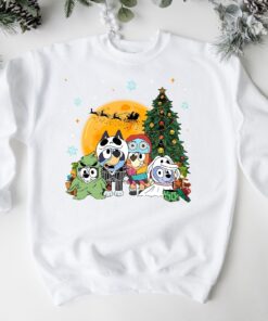 Bluey Family Christmas Funny Sweatshirt Bluey Family Merry Christmas 2023 Sweater For Family Bluey Family Christmas Gift For Kids Unique