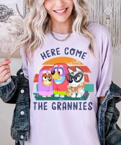 Bluey Here Come The Grannies Shirt Bluey Shirt Bluey Family Shirt Bluey Friends Shirt Bluey Mom Costume Bluey Dad Name Bluey Birthday Shirt Bluey Friends Names Unique