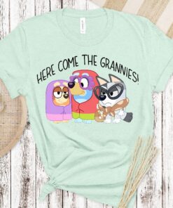 Bluey Here Come The Grannies Shirt Rad Like Mom Shirt Mothers Day Shirt Gift For Bluey Family Mom Life Shirt Spirit Halloween Bluey And Bingo Halloween Costumes New