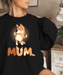 Bluey Mother Sweatshirt Blue Dog Sweatshirt Dog Mom Birthday Party Shirt Mothers Day Sweatshirt Bluey Mama Shirt Unique