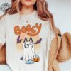 Booey Halloween Spooky Season Shirt Bluey Family Scary Shirt Bluey Halloween Shirt Blue Heeler Bluey Halloween Costume Adult Bluey Costume Bluey Family Costume Unique