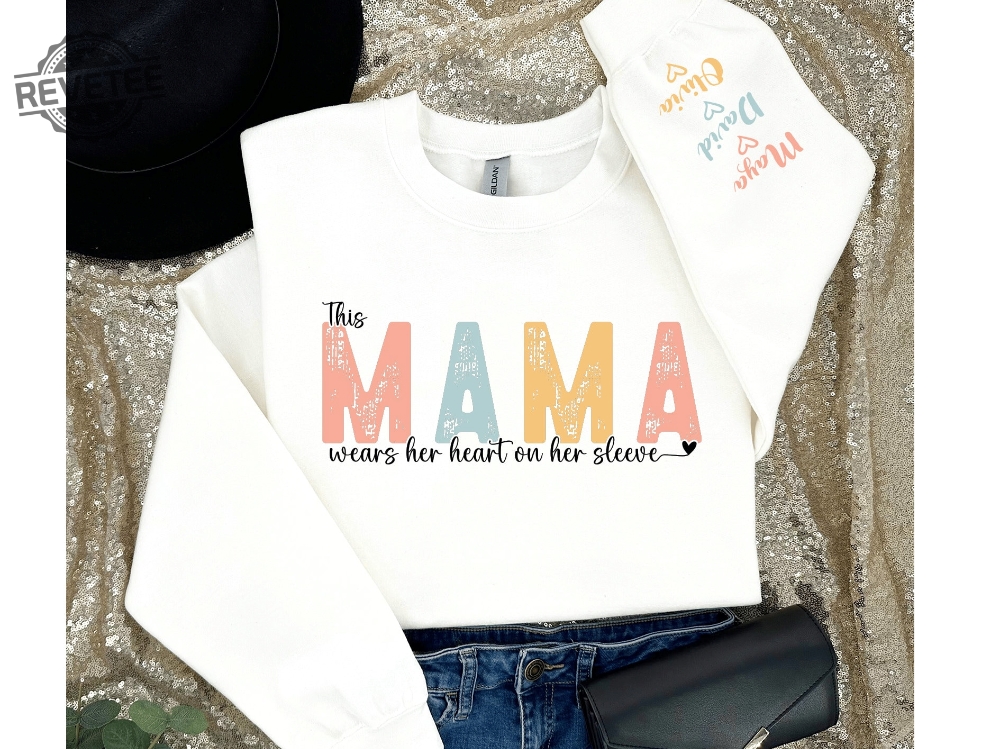 Chic Custom Mama Custom Mom Hoodie Custom Mom Sweater Custom Mothers Day Cute Mama Hoodie Mama Wears Her Heart Unique Chic Custom Mama Custom Mom Hoodie Custom Mom Sweater Custom Mothers Day Cute Mama Hoodie Mama Wears Her Heart Unique