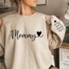 Custom Mommy Sweatshirt Kid Name On Sleeve Custom Mommy Sweatshirt New Mom Sweatshirt Personalized Mom Hoodie Unique