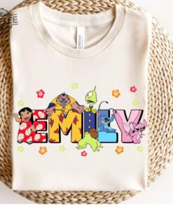 Custom Name Lilo And Stitch Shirt Personalized Disney Lilo Angel Matching Tee Name Kids Shirt Custom Boy Shirt Unique