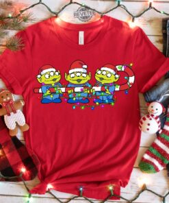 Disney Toy Story Aliens Christmas Lights Cute Aliens Holiday T Shirt Disneyland Christmas Party Matching Gift Christmas Squad Sweater Disney Movies Shirt Toy Story Disney World Shirt