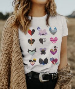 Disney Villain Hearts Shirt, Disney Inspired Shirt, Gift for girl, Disney shirt