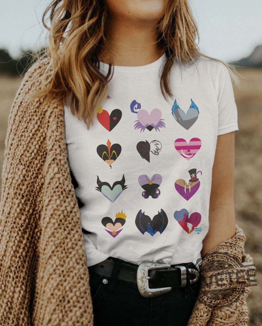 Disney Villain Hearts Shirt, Disney Inspired Shirt, Gift for girl, Disney shirt Disney Villain Hearts Shirt, Disney Inspired Shirt, Gift for girl, Disney shirt