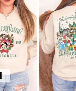 Disneyland Mickey And Friends Christmas Sweatshirt Disneyland Trip Shirt Family Holiday Shirt Christmas Gift Disneyland Christmas Shirt Unique