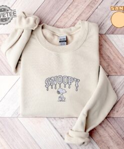 Embroidered Snoopy Sweatshirt Snoopy Sweatshirt Custom Embroidered Unisex Sweatshirt Dog Pumpkins Shirt Charliebrown Sweatshirt Unique