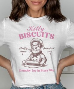 Kitty Biscuits Cat Baker Shirt Cute Cat Lover Gift Vintage Cat Graphic Tee Fluffy Biscuits Tshirt