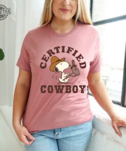 Snoopy Certified Cowboy Shirt Snoopy Birthday Tee Cowboy Dog Tshirt Dog Lovers Gift Snoopy St Patricks Day Shirt Unique