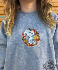 Snoopy In Fall Embroidered Sweatshirt Snoopy Halloween Embroidered Crewneck Peanuts Halloween Fall Sweatshirt Snoopy Embroidered Sweatshirt Fall Snoopy Sweatshirt New