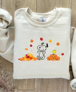 Snoopy Inspired Dog Halloween Sweatshirt Fall Pumpkin Shirt Snoopy Poker Shirt