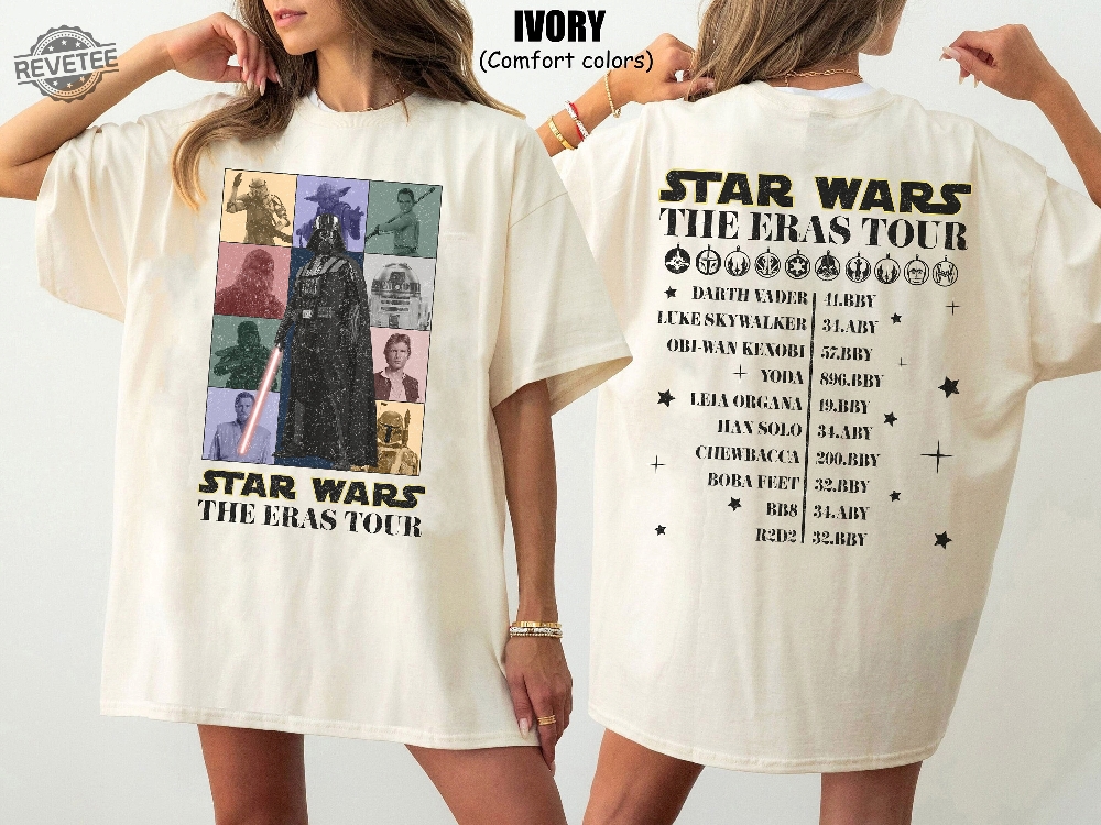 Star Wars The Eras Tour Shirt Kids Disney Shirt Star Wars Characters Shirt Darth Vader Kenobi Skywalker Tano Shirt Unique Star Wars The Eras Tour Shirt Kids Disney Shirt Star Wars Characters Shirt Darth Vader Kenobi Skywalker Tano Shirt Unique