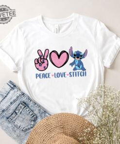 Stitch Shirt Lilo And Stitch Shirt Peace Love And Stitch Disney Shirt Bleach Shirt Bleached Graphic Tee Unique