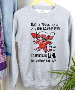 Stitch This Is Your Badness Level Shirt Lilo And Stitch Gift For Her Gift For Him