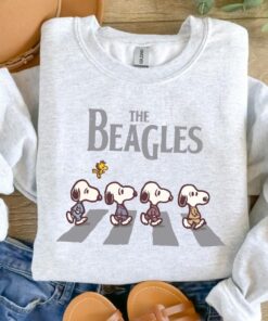The Beagles Sweatshirt Abbey Road Inspired Shirt Fall Dogs Shirt Funny Beatles Inspired Apparel Snoopy St Patricks Day Shirt Unique