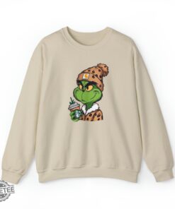 The Grinch Christmas Sweatshirt Funny Christmas Shirt Coffee Christmas Sweater Christmas Gift For Her Coffee Lover Gift Coffee Lover Shirt Unique